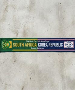 Global Soccer Event 2026 South Africa Vs Korea Republic Football Scarf Fringed Ends