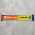 Global Soccer Event 2026 Netherlands Vs Sweden Football Scarf Split Design