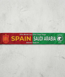 Global Soccer Event 2026 Spain Vs Saudi Arabia Football Scarf Fringed Tassels