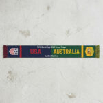 Global Soccer Event 2026 USA Vs Australia Football Scarf Color Block