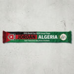 Global Soccer Event 2026 Jordan Vs Algeria Football Scarf Bold Text