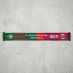 Global Soccer Event 2026 Morocco Vs Haiti Football Scarf Blue Red