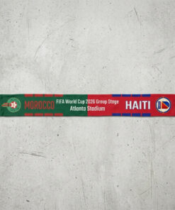 Global Soccer Event 2026 Morocco Vs Haiti Football Scarf Blue Red
