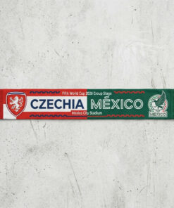 Global Soccer Event 2026 Czechia Vs Mexico Football Scarf Half Red