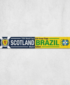 Global Soccer Event 2026 Scotland Vs Brazil Football Scarf Group Stage