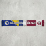 Global Soccer Event 2026 Bosnia And Herzegovina Vs Qatar Football Scarf Split Colors