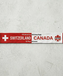 Global Soccer Event 2026 Switzerland Vs Canada Football Scarf Bold Text