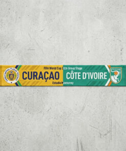 Global Soccer Event 2026 Curaçao Vs Côte d’Ivoire Football Scarf Group Stage