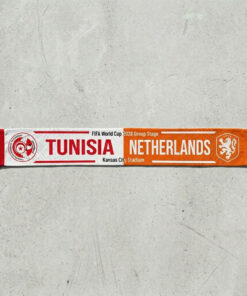 Global Soccer Event 2026 Tunisia Vs Netherlands Football Scarf Red Orange
