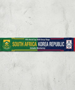 Global Soccer Event 2026 South Africa Vs Korea Republic Football Scarf Fan Souvenir