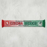 Global Soccer Event 2026 Czechia Vs Mexico Football Scarf Double Crest
