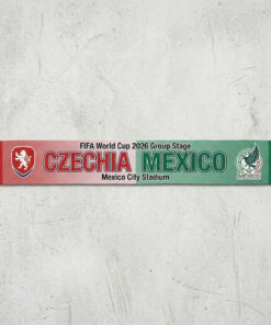 Global Soccer Event 2026 Czechia Vs Mexico Football Scarf Double Crest