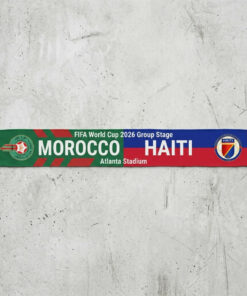 Global Soccer Event 2026 Morocco Vs Haiti Football Scarf Dual Colors