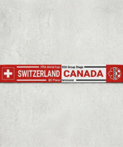 Global Soccer Event 2026 Switzerland Vs Canada Football Scarf Fringed Ends