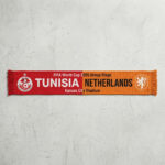 Global Soccer Event 2026 Tunisia Vs Netherlands Football Scarf Dual Crests
