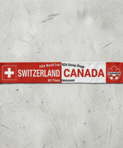 Global Soccer Event 2026 Switzerland Vs Canada Football Scarf Fan Souvenir
