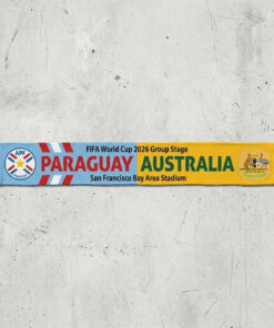 Global Soccer Event 2026 Paraguay Vs Australia Football Scarf Team Emblems