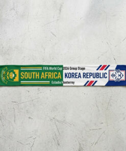 Global Soccer Event 2026 South Africa Vs Korea Republic Football Scarf Half Design