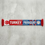 Global Soccer Event 2026 Turkey Vs Paraguay Football Scarf Two Tone
