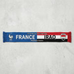 Global Soccer Event 2026 France Vs Iraq Football Scarf Blue Red