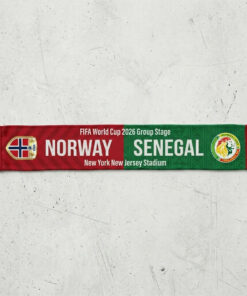 Global Soccer Event 2026 Norway Vs Senegal Football Scarf Commemorative Design