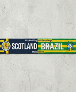 Global Soccer Event 2026 Scotland Vs Brazil Football Scarf Contrast Design