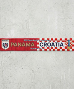 Global Soccer Event 2026 Panama Vs Croatia Football Scarf Split Color
