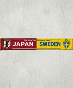 Global Soccer Event 2026 Japan Vs Sweden Football Scarf Red Blue
