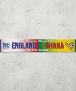 Global Soccer Event 2026 England Vs Ghana Football Scarf Team Logos