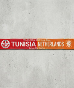 Global Soccer Event 2026 Tunisia Vs Netherlands Football Scarf Matchday Scarf