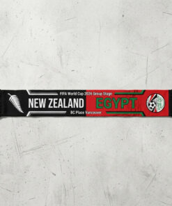 Global Soccer Event 2026 New Zealand Vs Egypt Football Scarf Vancouver Edition