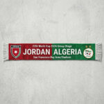 Global Soccer Event 2026 Jordan Vs Algeria Football Scarf Two Star