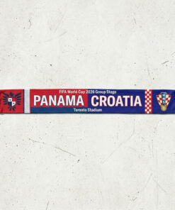 Global Soccer Event 2026 Panama Vs Croatia Football Scarf Iconic Logos
