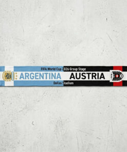 Global Soccer Event 2026 Argentina Vs Austria Football Scarf Half Tone
