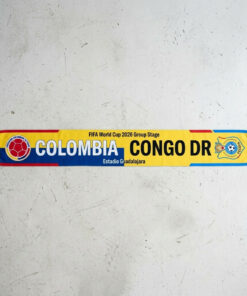 Global Soccer Event 2026 Colombia Vs Congo DR Football Scarf Vibrant Print