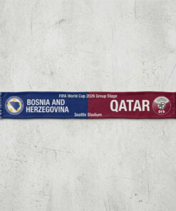 Global Soccer Event 2026 Bosnia And Herzegovina Vs Qatar Football Scarf Seattle Stadium