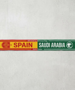 Global Soccer Event 2026 Spain Vs Saudi Arabia Football Scarf Split Design