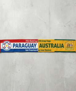 Global Soccer Event 2026 Paraguay Vs Australia Football Scarf Split Design