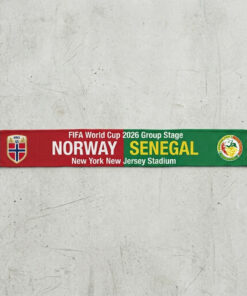 Global Soccer Event 2026 Norway Vs Senegal Football Scarf Dual Crest