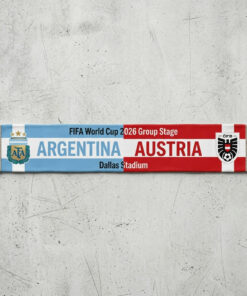 Global Soccer Event 2026 Argentina Vs Austria Football Scarf Classic Knit