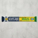 Global Soccer Event 2026 Scotland Vs Brazil Football Scarf Miami Edition