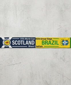 Global Soccer Event 2026 Scotland Vs Brazil Football Scarf Miami Edition
