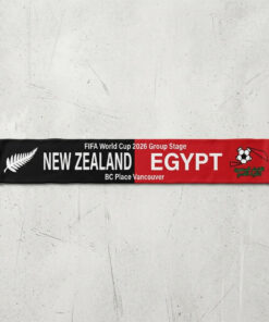 Global Soccer Event 2026 New Zealand Vs Egypt Football Scarf Split Design