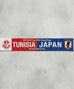 Global Soccer Event 2026 Tunisia Vs Japan Football Scarf National Emblems