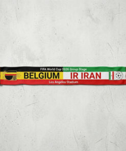 Global Soccer Event 2026 Belgium Vs IR Iran Football Scarf Los Angeles Edition
