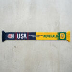 Global Soccer Event 2026 USA Vs Australia Football Scarf Vibrant Colors