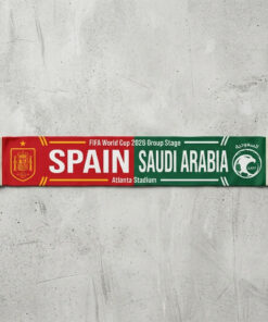 Global Soccer Event 2026 Spain Vs Saudi Arabia Football Scarf Dual Colors