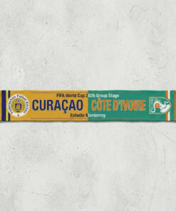 Global Soccer Event 2026 Curaçao Vs Côte d’Ivoire Football Scarf Team Logos