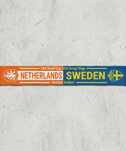 Global Soccer Event 2026 Netherlands Vs Sweden Football Scarf Contrast Style