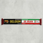 Global Soccer Event 2026 Belgium Vs IR Iran Football Scarf Vibrant Colors
